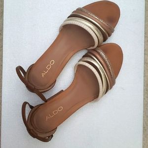 Aldo brown flats in size 8